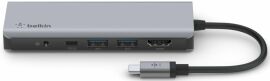 Акція на Belkin Adapter USB-C to USB-C 3.0+HDMI+SD+2xUSB+3.5mm Grey (AVC009BTSGY) від Y.UA