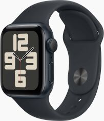 Акція на Apple Watch Se 2 2023 40mm Gps Midnight Aluminum Case with Midnight Sport Band - M/L (MR9Y3) від Y.UA