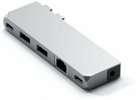 Акция на Satechi Adapter Mini Dual USB-C to 2xUSB3.0+2xUSB-C+RJ45+3.5mm Silver (ST-UCPHMIS) от Stylus