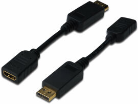 Акция на Digitus Adapter Assmann DisplayPort to Hdmi AM/AF 15cm Black (AK-340408-001-S) от Stylus