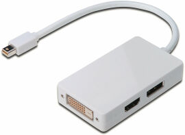 Акция на Digitus Adapter Mini DisplayPort to Mini DisplayPort+DVI+HDMI White (AK-340509-002-W) от Stylus