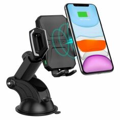 Акція на Choetech Car Holder Wireless Charger 15W Black (T521-F) від Stylus