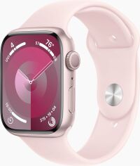 Акция на Apple Watch Series 9 45mm Gps Pink Aluminum Case with Pink Sport Band - M/L (MR9H3) от Stylus