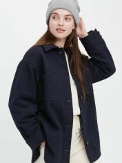 Акція на Куртка демісезонна подовжена жіноча Uniqlo 631817310 XL Синя від Rozetka