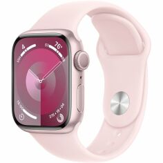 Акция на Смарт-часы Apple Watch Series 9 GPS 41mm Pink Aluminium Case with Light Pink Sport Band - S/M от MOYO