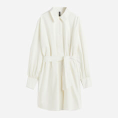 Акція на Сукня-сорочка міні літня жіноча H&M A2011-983378 S Біла від Rozetka