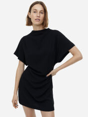 Акция на Сукня-футболка міні літня жіноча H&M A1910-1142089 XS Чорна от Rozetka