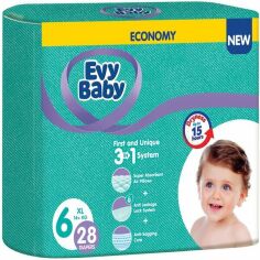 Акция на Подгузники детские Evy Baby XL 16+кг 28шт от MOYO