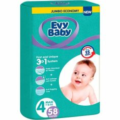 Акция на Подгузники детские Evy Baby Mini Elastic Jumbo 7-18кг 58шт от MOYO
