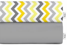 Акція на Набір простирадл на резинці Cosas Set Grey Zig Yellow Grey 90х200+20 2 шт від Rozetka