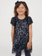 Акція на Дитяча літня сукня для дівчинки H&M 0810662-0 92 см Темно-синя (СА2000001590669) від Rozetka