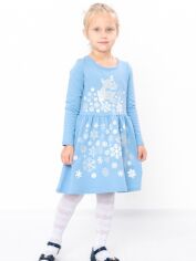 Акція на Дитяча тепла сукня для дівчинки Носи своє 1540230 128 см Блакитна (сніжинки) (p-7472-143158) від Rozetka