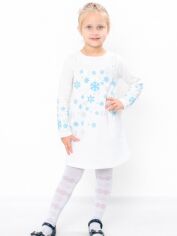 Акція на Дитяча тепла сукня для дівчинки Носи своє 6004 116 см Молочна (сніжинки) (p-4393-143171) від Rozetka
