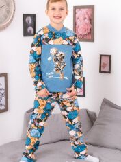 Акция на Піжама дитяча (футболка з довгими рукавами + штани) Носи своє 6077-024-33-4 122 см Космонавт (p-12410-138660) от Rozetka