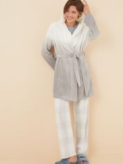 Акция на Халат жіночий великого розміру з капюшоном Women'Secret Bb Degra Robe Grey 4356446 XL Сірий от Rozetka