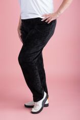 Акція на Жіночі красиві чорні велюрові штани розмір 56 від Rozetka