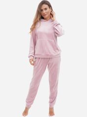 Акция на Піжама (худі + штани) жіноча Martelle Lingerie М-318 42 (XL) Рожева от Rozetka