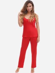 Акція на Піжама (майка + штани) жіноча Martelle Lingerie М-316 шовк 42 (XL) Червона від Rozetka