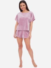 Акція на Піжама (футболка + шорти) жіноча Martelle Lingerie М-313 42 (XL) Рожева від Rozetka