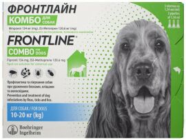 Акция на Спот-Он Merial Фронтлайн Комбо от блох и клещей для собак весом 10-20 кг 1 упаковка 3 пипетки (2000981009090) от Stylus