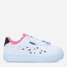 Акція на Кеди дитячі Puma Caven Small Wrld AC Inf 38617702 27 (9) Puma White - Almond Blossom - Sunset Pink - Puma Black від Rozetka