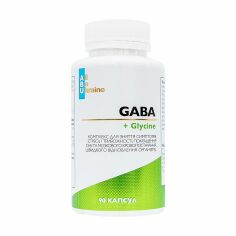 Акция на Дієтична добавка в капсулах ABU - All Be Ukraine GABA + Glycine Гамма-аміномасляна кислота + гліцин, 90 шт от Eva