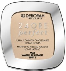 Акція на Пудра компактна для обличчя Deborah 24Ore Perfect SPF15 Стійка матуюча 01 Light Beige 9 г від Rozetka