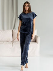 Акція на Піжама (футболка + штани) жіноча Maritel Обрі 2 МА-00001572 L-XL Синя від Rozetka