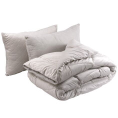 Акция на Набор Soft Pearl одеяло зимнее антиаллергенное и 2 подушки Руно 200х220 см + 2 подушки 50х70 см от Podushka