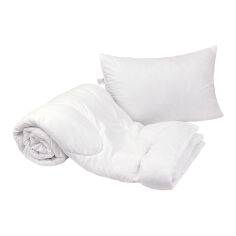 Акция на Набор антиаллергенный одеяло и подушка Руно 52СЛБ белый 140х205 см + 1 подушка 50х70 см от Podushka