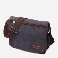 Акція на Сумка-месенджер через плече чоловіча тканинна Vintage leather-22200 Чорна від Rozetka