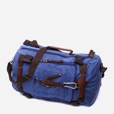 Акция на Сумка-рюкзак чоловіча Vintage leather-22159 20 л Синя от Rozetka