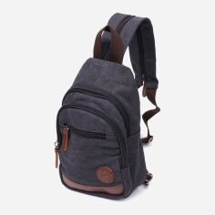 Акція на Сумка-рюкзак чоловіча 4.5 л Vintage leather-22172 Чорна від Rozetka