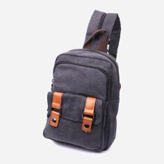 Акція на Сумка-рюкзак чоловіча Vintage leather-22162 Чорна від Rozetka