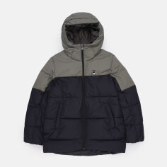 Акция на Підліткова зимова куртка для хлопчика Fila Boys' Jacket 123775-BF 146-152 см Чорний/Коричневий от Rozetka