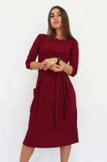 Акція на Класичне жіноче плаття-міді Leksy Tirend L, 46-48 Марсала (01-1008/3) від Rozetka