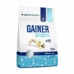 Акция на Дієтична добавка гейнер в порошку AllNutrition Gainer Delicious Ваніль, 3 кг от Eva