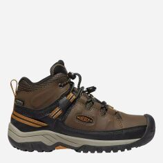 Акция на Черевики підліткові для хлопчика Keen Targhee Mid Wp Y 1019834 36 (4) Коричневий/Чорний от Rozetka