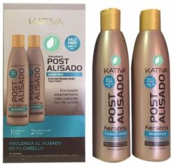 Акция на Шампунь для живлення волосся Kativa Keratina Shampoo Straight Hair 250 мл Set 2 Pieces от Rozetka