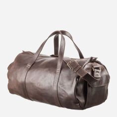 Акция на Чоловіча шкіряна сумка-боулер Grande Pelle leather-11044 Коричнева от Rozetka