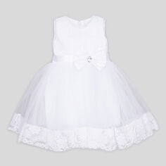 Акция на Дитяча літня святкова фатинова сукня для дівчинки LIS KRAЇNA 54023 92-98 см Біла от Rozetka