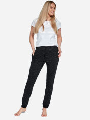 Акция на Піжамні штани жіночі великих розмірів бавовняні Cornette 909-23 XL Білий/Чорний от Rozetka