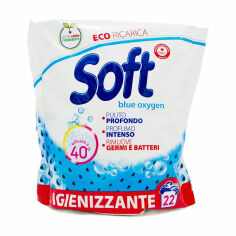 Акція на Універсальний пральний порошок Soft Blue Oxygen з активним киснем, 22 цикли прання, 1.1 кг від Eva