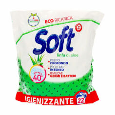 Акція на Універсальний пральний порошок Soft Linfa di Aloe з активним киснем, 22 цикли прання, 1.1 кг від Eva