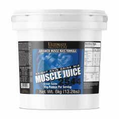 Акція на Дієтична добавка гейнер в порошку Ultimate Nutrition Muscle Juice 2544 Ваніль, 6 кг від Eva