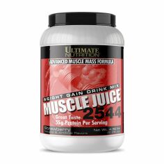 Акция на Дієтична добавка гейнер в порошку Ultimate Nutrition Muscle Juice 2544 Полуниця, 2.25 кг от Eva