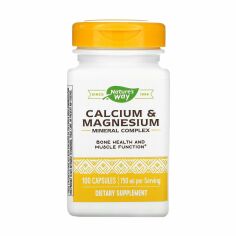 Акція на Дієтична добавка в капсулах Nature's Way Calcium & Magnesium 750 мг, 100 шт від Eva
