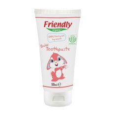 Акція на Дитяча зубна паста Friendly Organic Baby Toothpaste, 50 мл від Eva