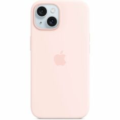 Акция на Чехол Apple для iPhone 15 Silicone Case with MagSafe Light Pink (MT0U3ZM/A) от MOYO