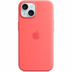 Акція на Чехол Apple для iPhone 15 Silicone Case with MagSafe Guava (MT0V3ZM/A) від MOYO